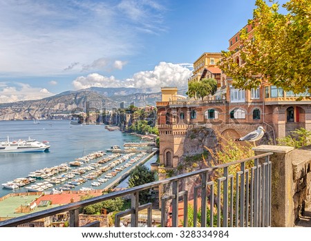 View of the coast of Sorrento. Italy.