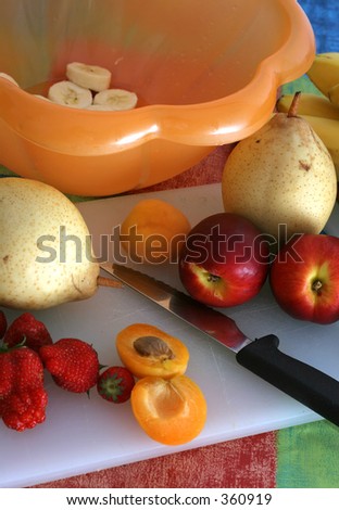 Colorful fruit set.