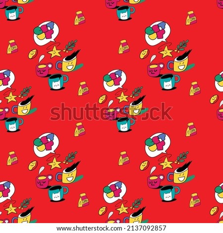 cup coffee getup colorful pattern fabric summer holiday wallpaper