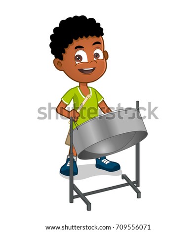 boy playing steelpan