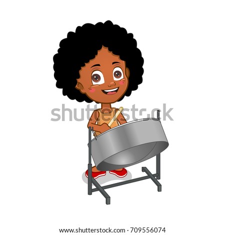girl playing steelpan