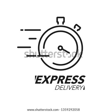 Express delivery icon concept. Stop watch icon for service, order, fast and worldwide shipping. Modern design vector illustration.