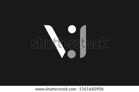 Initial V ,J, VJ ,JV Letter Logo Design Stock fotó © 
