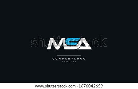 Modern, Creative and Abstract Alphabet letters monogram logo MSA