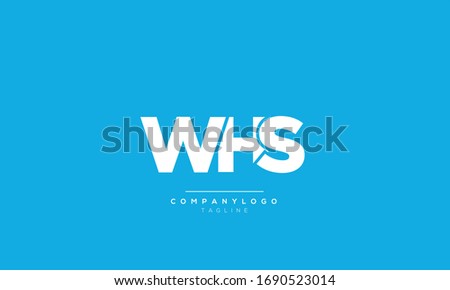 WHS Letter Logo Alphabet Design Template Vector