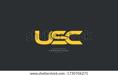 USC Letter Logo Alphabet Design Icon Vector Symbol