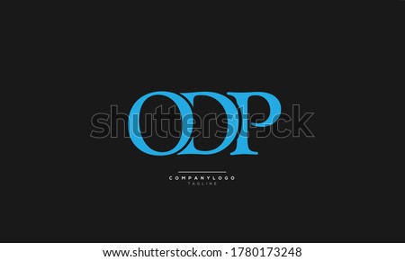 ODP Letter Business Logo Design Icon Alphabet Vector Template