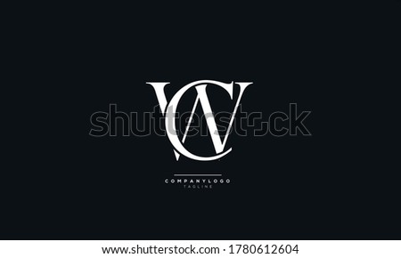 WC CW Letter Business Logo Design Alphabet Icon Vector Symbol