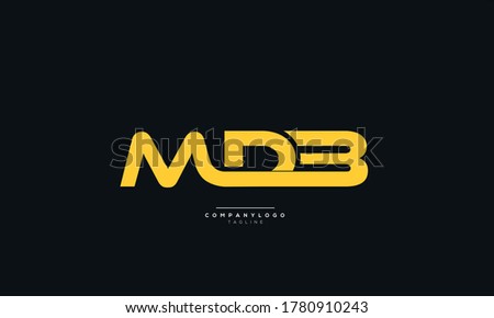 MDB Letter Business Logo Design Alphabet Icon Vector Symbol