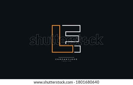 LE Letter Business Logo Design Alphabet Icon Vector Symbol Photo stock © 