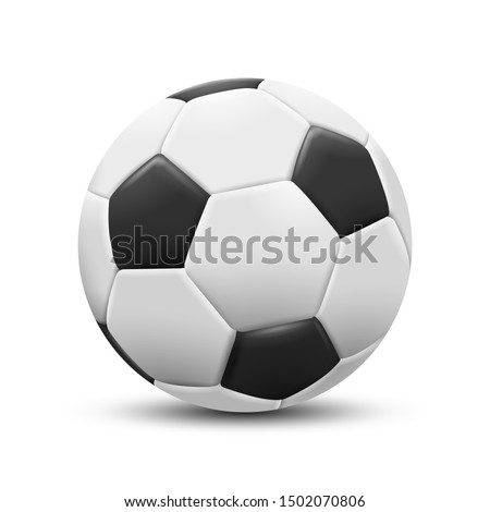 Soccer ball isolated on white background. Vector Illustration.