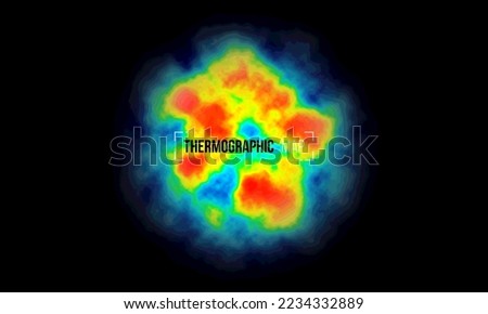 Heat map. Abstract infrared thermographic background. Vector illustration.