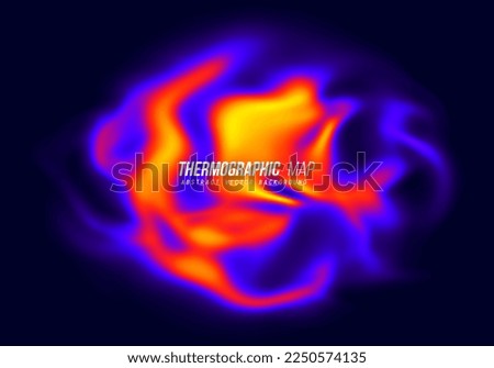 Heat map. Abstract infrared thermographic background. Vector illustration.