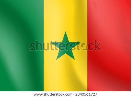 National flag of Senegal. Vector illustration.