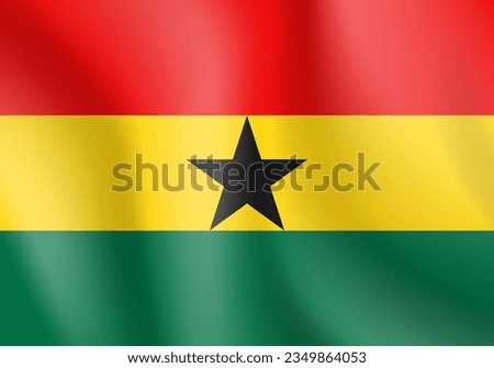 National flag of Ghana. Vector illustration.