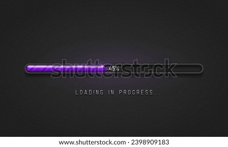 Progress loading bar. Downloading process. Concept technology. Vector illustration.