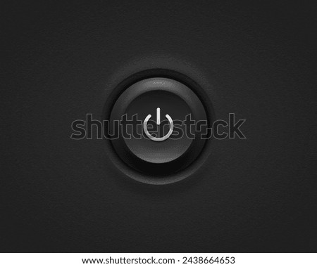 Black power button. Vector illustration for your design.