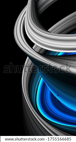 An abstract background featuring 3d mystically ring shapes or Dyson Sphere in vector art, suitable for a mobile screen, phone desktop, landing page, UI/UX, and wallpaper.