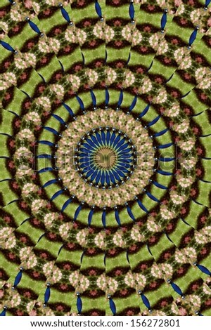 Kaleidoscope Lightbrown green Rings