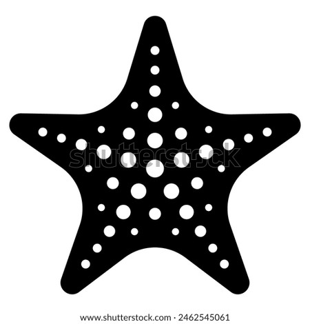 Starfish silhouette icon symbol. vector illustration