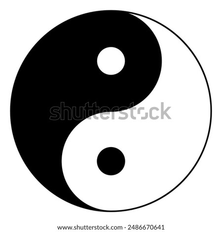 Yin Yang icon symbol. Vector illustration