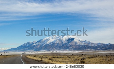 Central Utah mountains in January