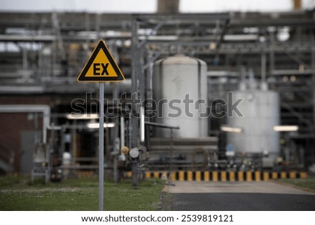 Similar – Image, Stock Photo The word EX in blue color on orange background, on the upper edge ventilation slots