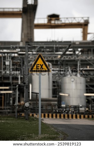 Similar – Image, Stock Photo The word EX in blue color on orange background, on the upper edge ventilation slots