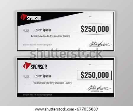 Template for event-winning check. Geometric background. Vector