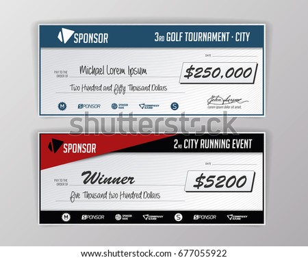 Template for event-winning check. Geometric background. Vector
