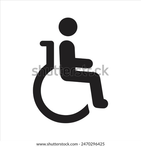 Access ramp icon. Wheelchair handicap icon