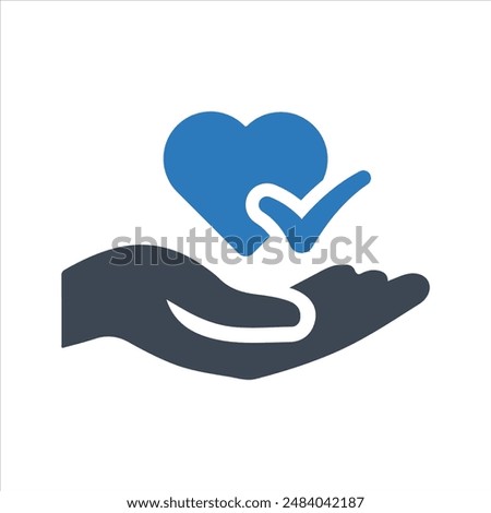 Health check icon. General health. Health insurance. Heart icon