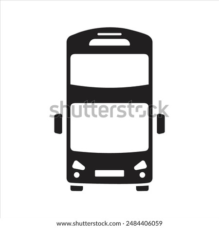 Bus icon. Double decker bus. Two floor bus icon