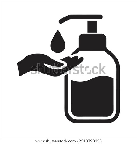 Hand soap icon. Hand wash. Hand sanitizer icon