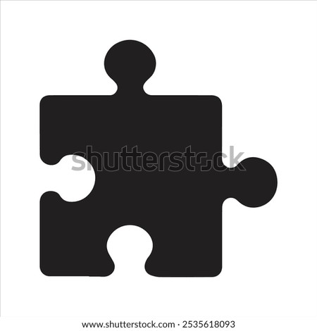 Puzzle icon. Vector and glyph