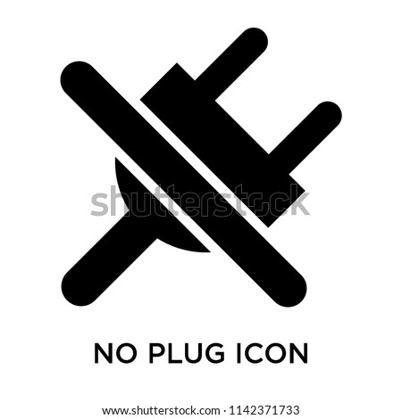 No plug icon vector isolated on white background for your web and mobile app design, No plug logo concept