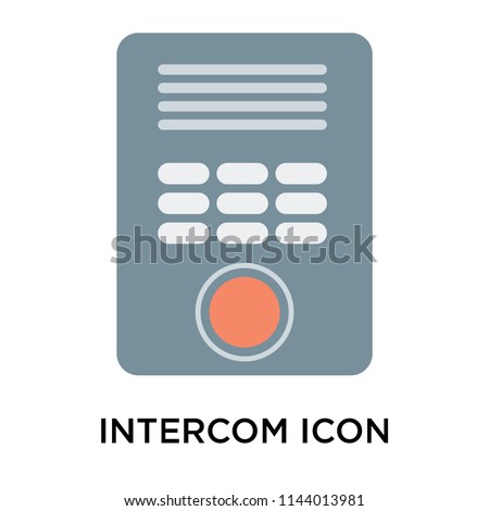 Intercom icon vector isolated on white background for your web and mobile app design, Intercom logo concept