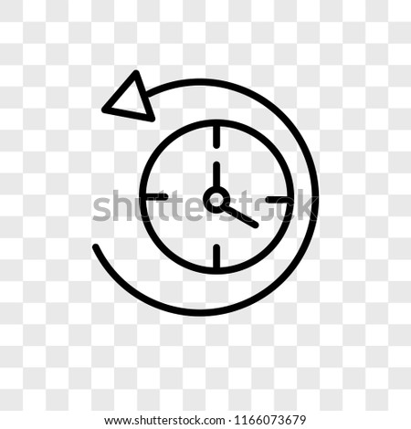 Anti clockwise vector icon isolated on transparent background, Anti clockwise logo concept