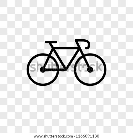 Bicycle vector icon isolated on transparent background, Bicycle logo concept