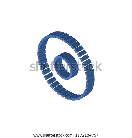 Circular saw isometric left top view 3D icon