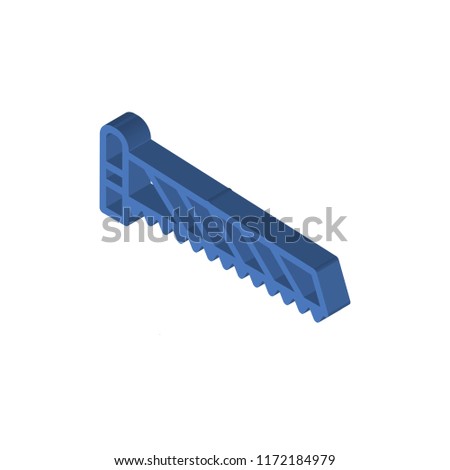 Saw isometric left top view 3D icon