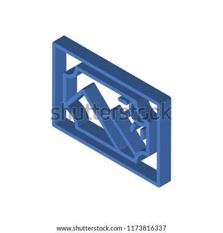 Image isometric left top view 3D icon