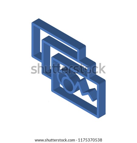 Image isometric left top view 3D icon