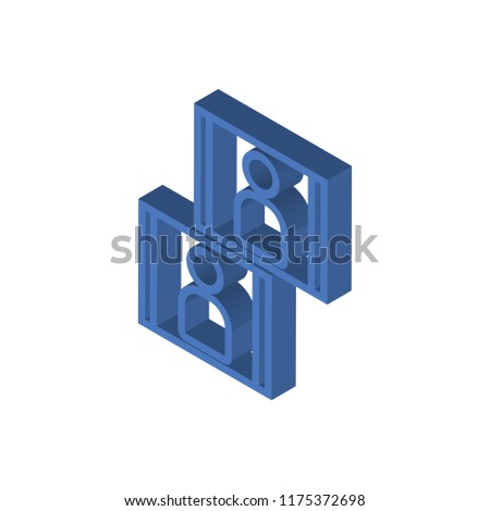 Image isometric left top view 3D icon