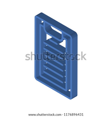 Notepad isometric left top view 3D icon