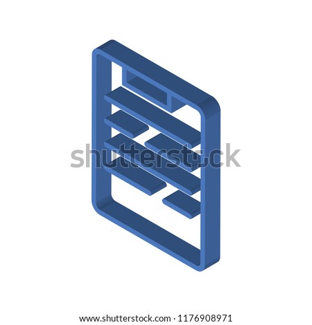 Notepad isometric left top view 3D icon