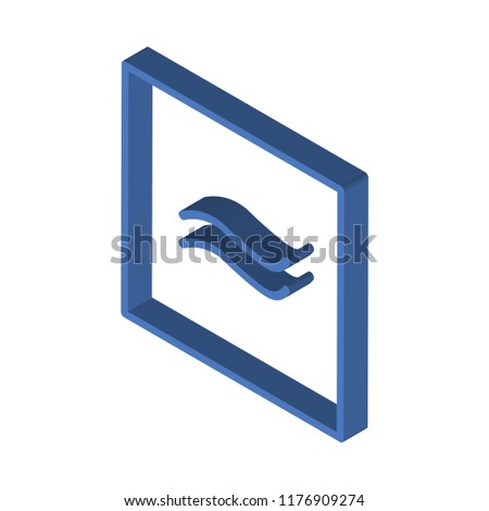Is approximately equal to isometric left top view 3D icon
