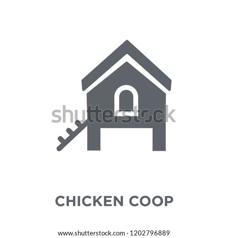 Chicken coop icon. Chicken coop design concept from Agriculture, Farming and Gardening collection. Simple element vector illustration on white background.