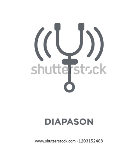 Diapason icon. Diapason design concept from Music collection. Simple element vector illustration on white background.