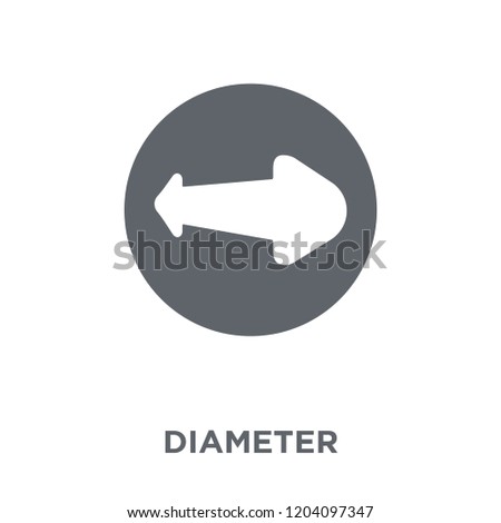 Diameter icon. Diameter design concept from Geometry collection. Simple element vector illustration on white background.